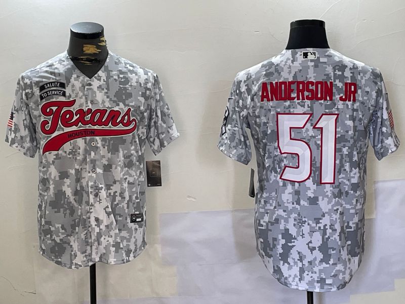 Men Houston Texans #51 Anderson jr Nike Arctic Camo 2024 Salute to Service Limited NFL Jersey style 3